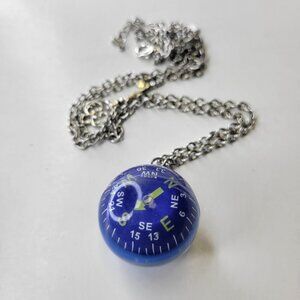 Womens Ball Compass Pendant Necklace Unique Pendant Compass On a Chain